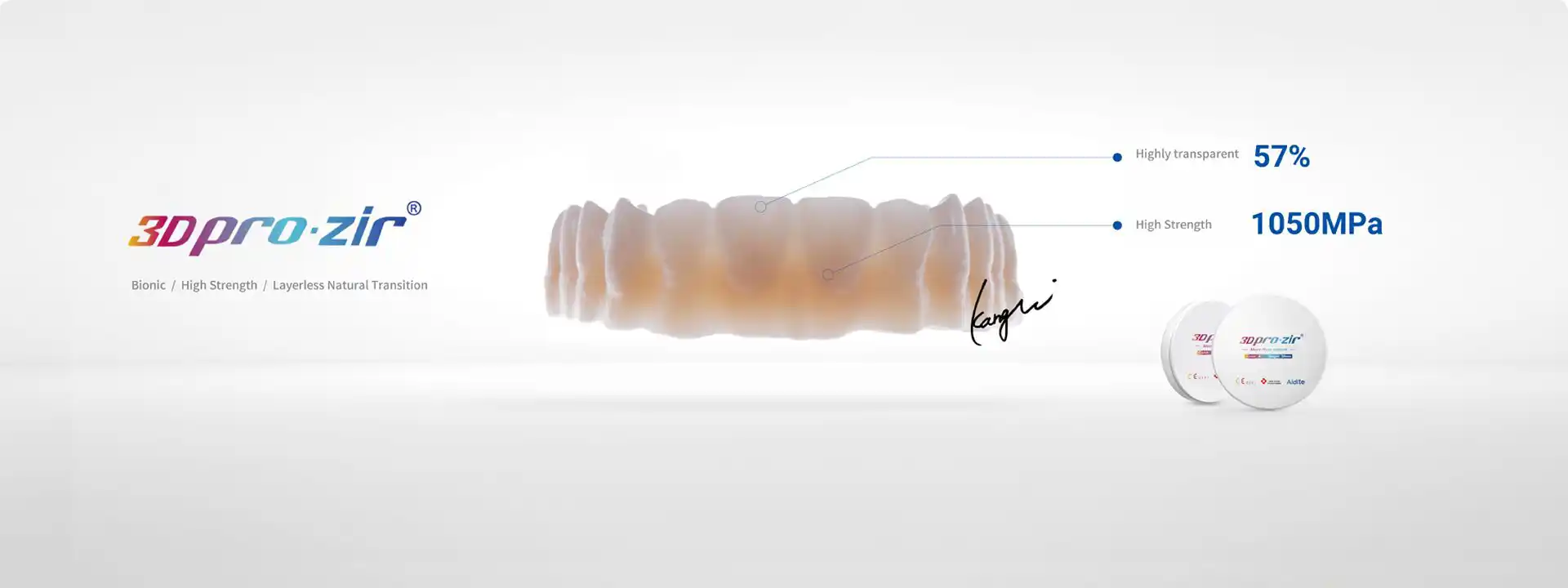 Aidite multilayer 3D pro dental zirconia discs