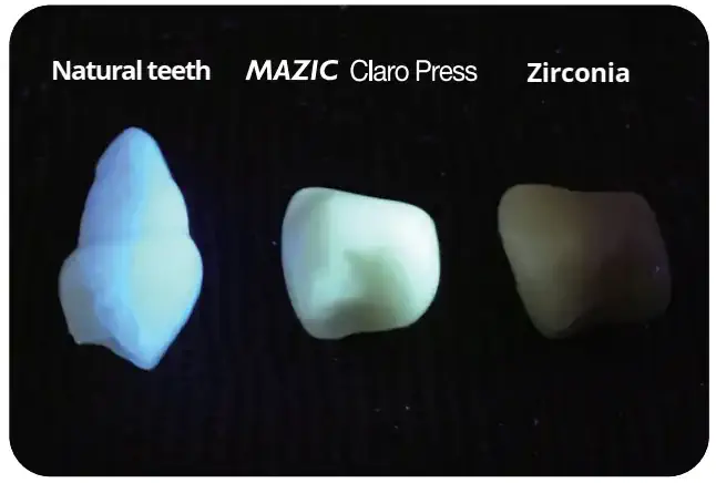 فلورسانس شبیه دندان طبیعی اینگات کلارو مازیک